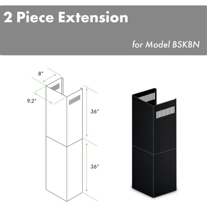 ZLINE 2-Piece 36" Chimney Extensions for BSKBN Wall Mount Range Hood