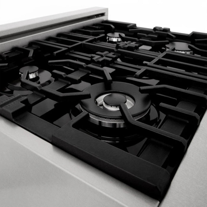 ZLINE Legacy Dual Fuel Range in Satin Nickel – 24", 30", 36", and 48"