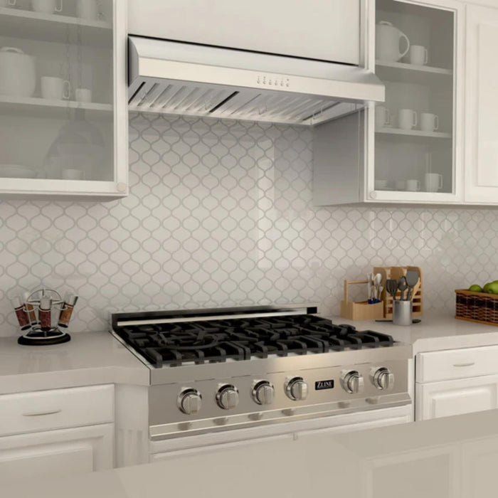 ZLINE 30" 600 CFM Ducted Under Cabinet Range Hood in Brushed Stainless Steel