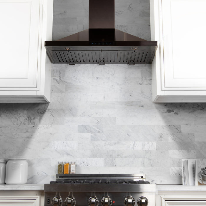 ZLINE 30" Convertible Vent Wall Mount Range Hood in Black Stainless Steel