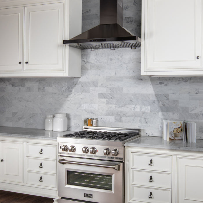 ZLINE 30" Convertible Vent Wall Mount Range Hood in Black Stainless Steel