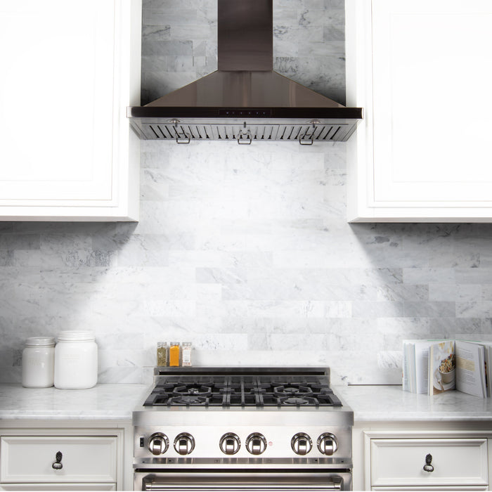 ZLINE 30" Convertible Vent Wall Mount Range Hood in Black Stainless Steel