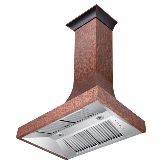 ZLINE Designer 8632H Series Hand-Hammered Copper Wall Mount Range Hood.