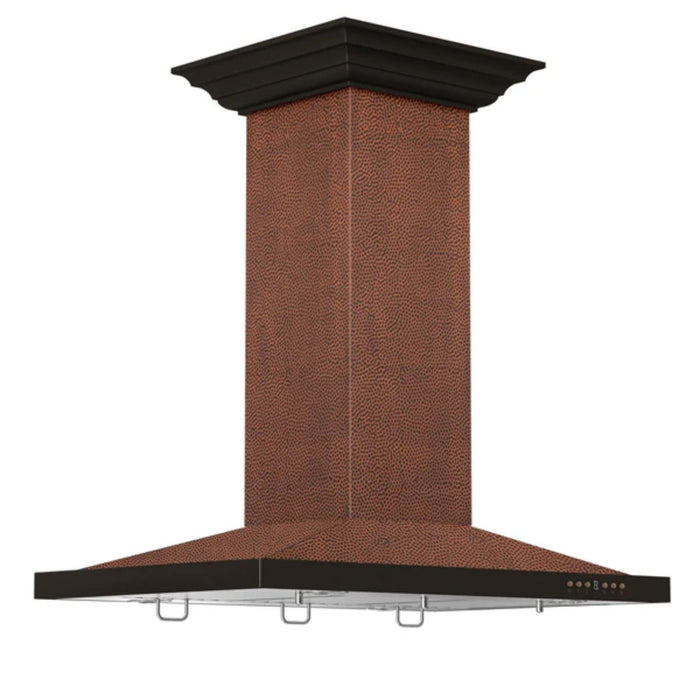 ZLINE Designer 8GL2Hi Series Hand-Hammered Copper Island Mount Range Hood