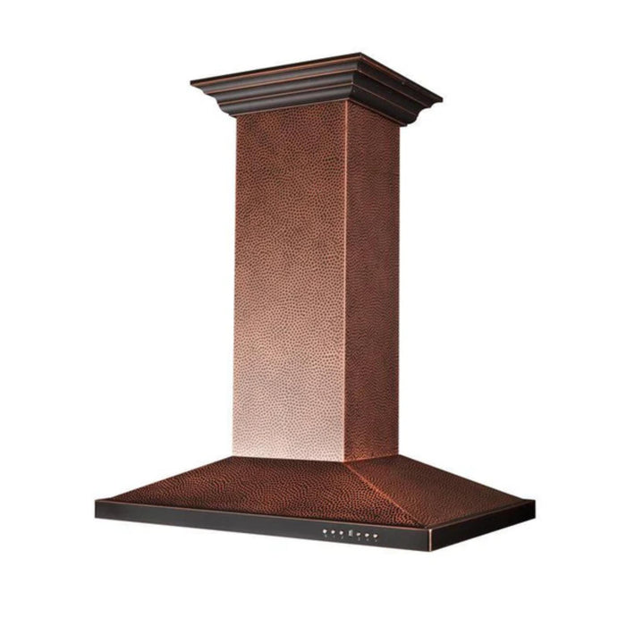 ZLINE Designer 8GL2Hi Series Hand-Hammered Copper Island Mount Range Hood