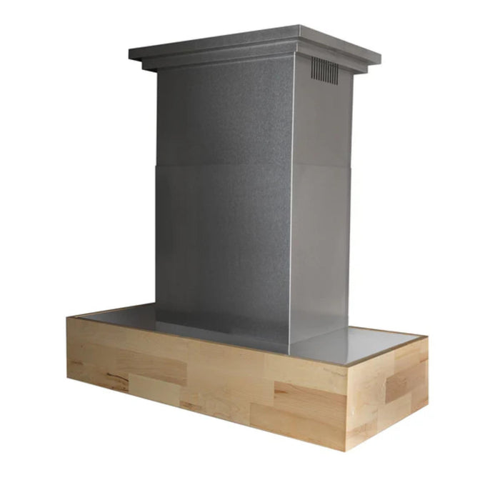 ZLINE 36 Inch 400 CFM Wooden Wall Mount Range Hood in Butcher Block Maple