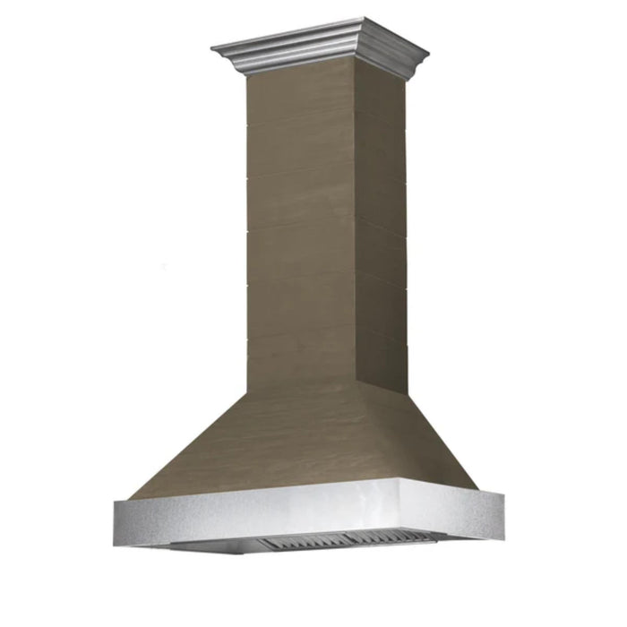 ZLINE 365YY 700 CFM Wooden Wall Mount Range Hood with Stainless Steel Accent