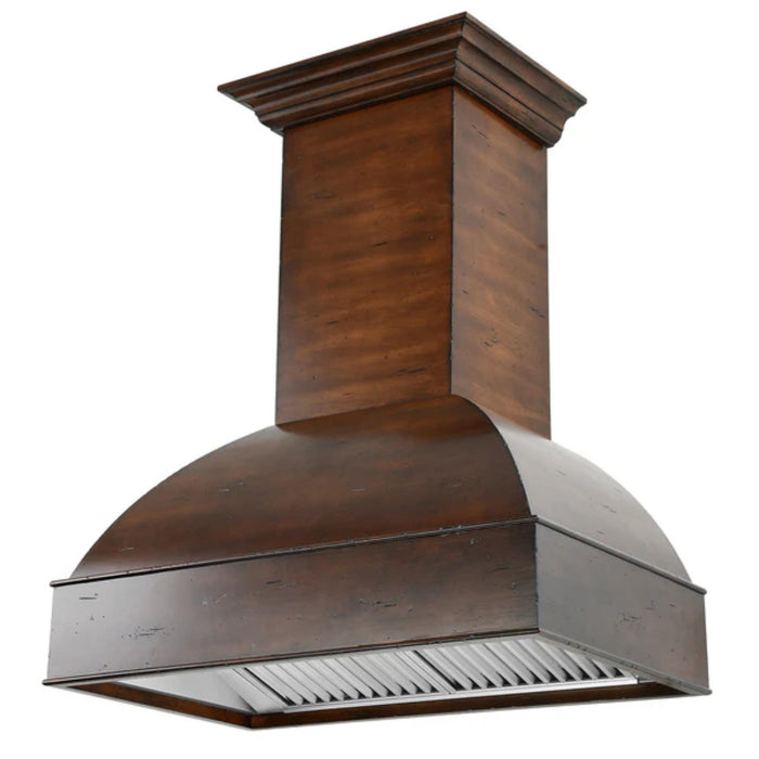 ZLINE 30 Inch 400 CFM Wooden Wall Mount Range Hood with Crown Molding