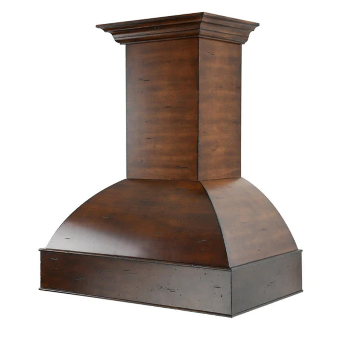 ZLINE 30 Inch 400 CFM Wooden Wall Mount Range Hood with Crown Molding