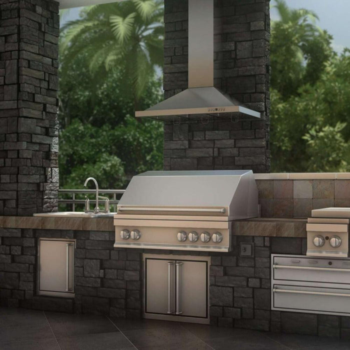 ZLINE 36" Convertible Vent Outdoor Approved Wall Mount Range Hood in Stainless Steel