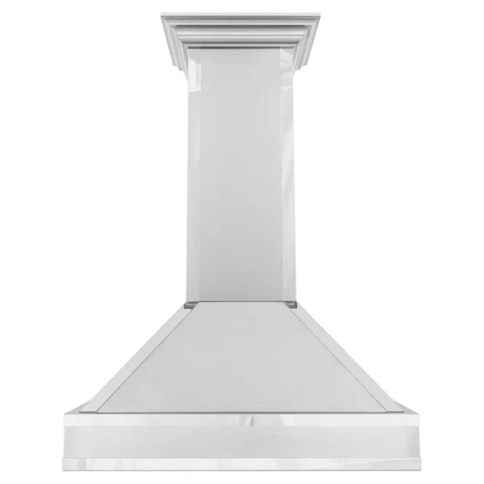 ZLINE Designer Series Wall Mount Range Hood in Satin Stainless Steel with Mirror Accents – 30" and 36"