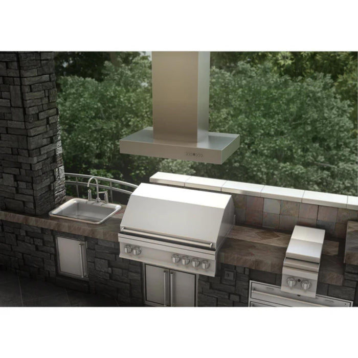 ZLINE KECOMi-R 36 Inch 400/700 CFM Remote Blower Island Mount Range Hood Stainless Steel