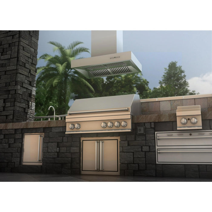 ZLINE KECOMi-R 36 Inch 400/700 CFM Remote Blower Island Mount Range Hood Stainless Steel