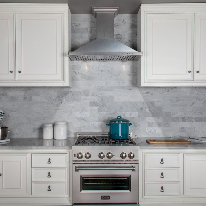 ZLINE 30" Designer Series Fingerprint Resistant Stainless Steel Convertible Vent Wall Mount Range Hood