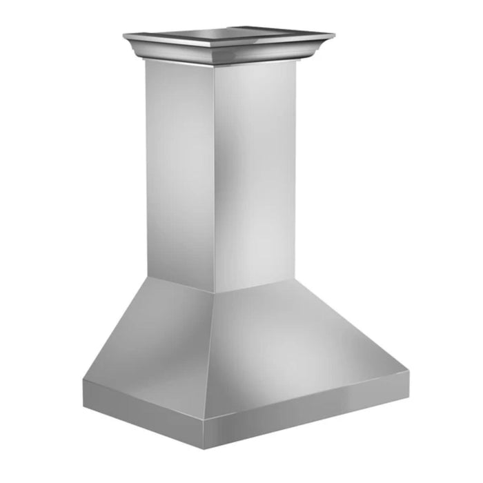 ZLINE 30", 36", 42", 48", and 60" Professional Convertible Vent Wall Mount Range Hoods with Crown Molding in Stainless Steel