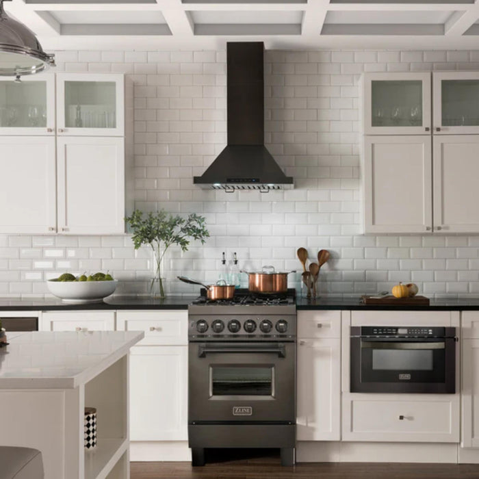 ZLINE BSKBN-CF Series Black Stainless Steel Convertible Wall Mount Range Hood with Charcoal Filters (BSKBN-CF Series)