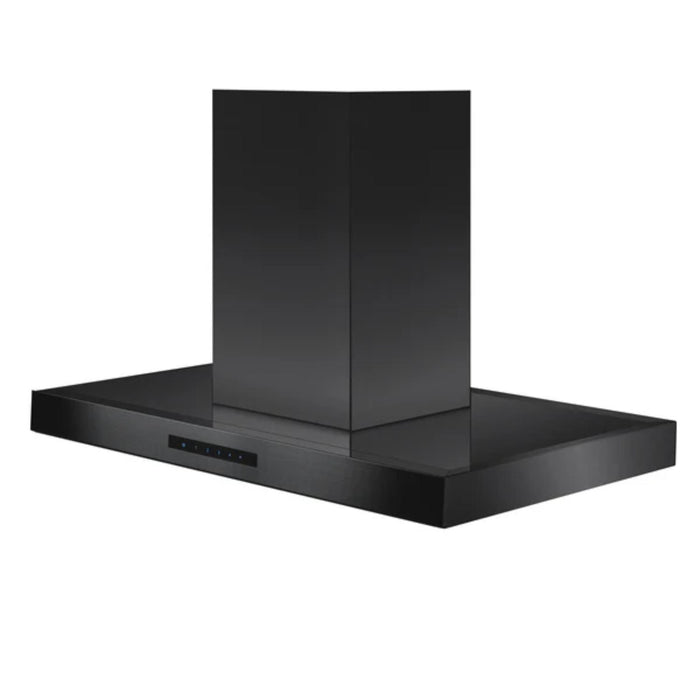 ZLINE Convertible Island Mount Range Hood in Black Stainless Steel